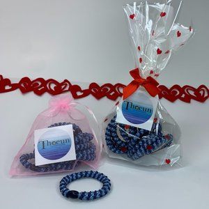 10pc of Deep blue hair tie collection